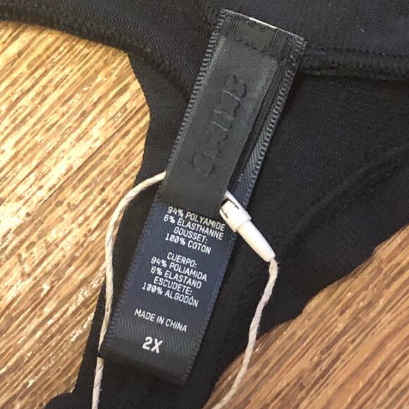 Skims Black Onyx Summer Mesh Mid Waist Thong Panties Size 2X - Picture 6 of 7